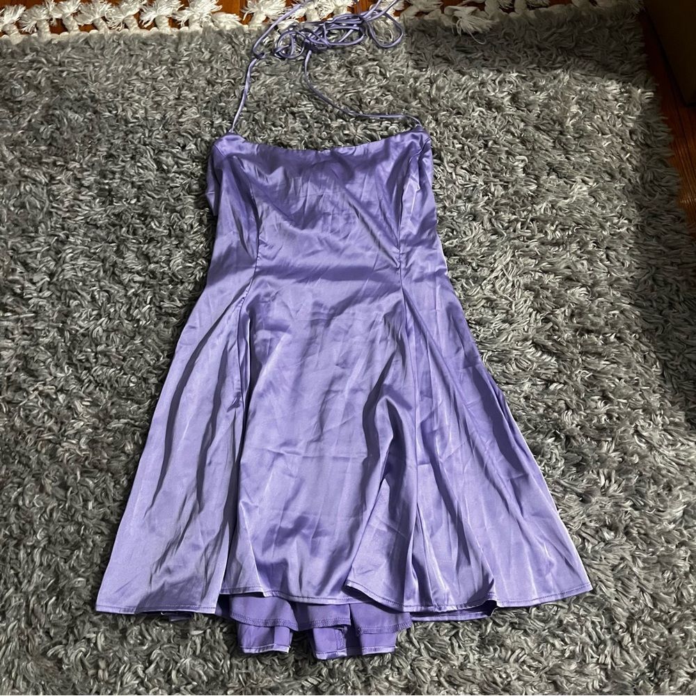 Lucy in the sky lavender purple mini dress size small